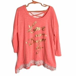Self Esteem Love More Dream Big Tunic Large